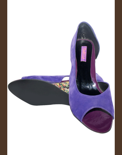 Fiorella Purple Peep Toes