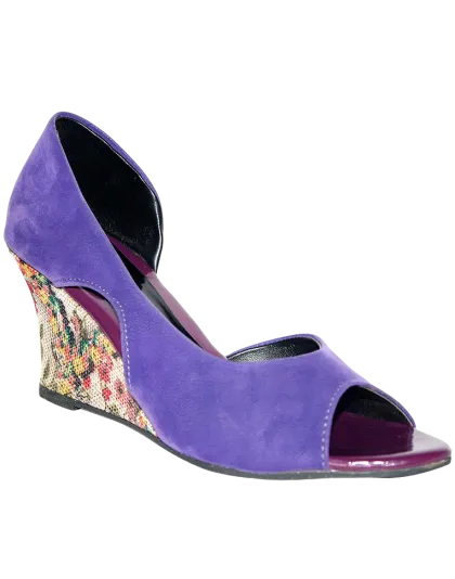Fiorella Purple Peep Toes