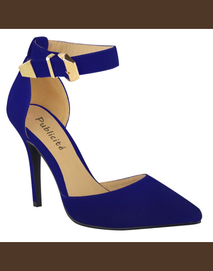 Womens high heel point toe stiletto sandals ankle strap court shoes