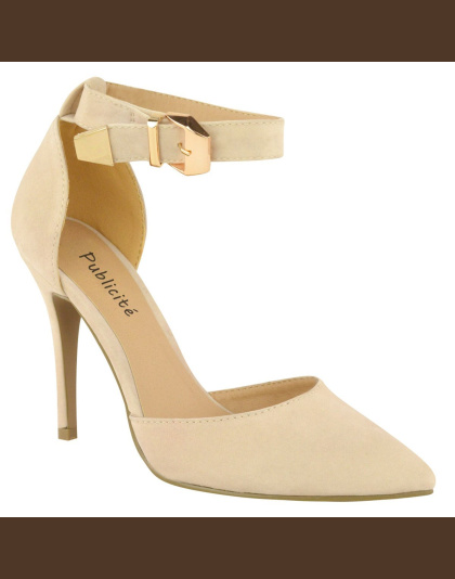 Womens high heel point toe stiletto sandals ankle strap court shoes